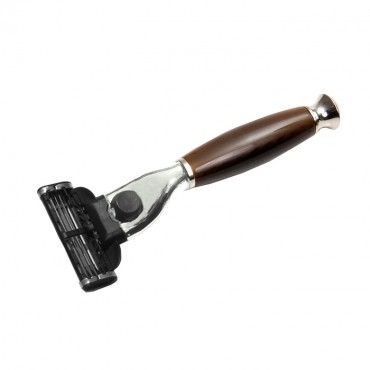 3-blade-brown-handle-shaving-razor