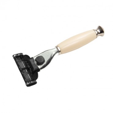 3-blade-cream-handle-shaving-razor