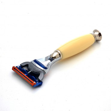 5-blade-cream-handle-shaving-razor