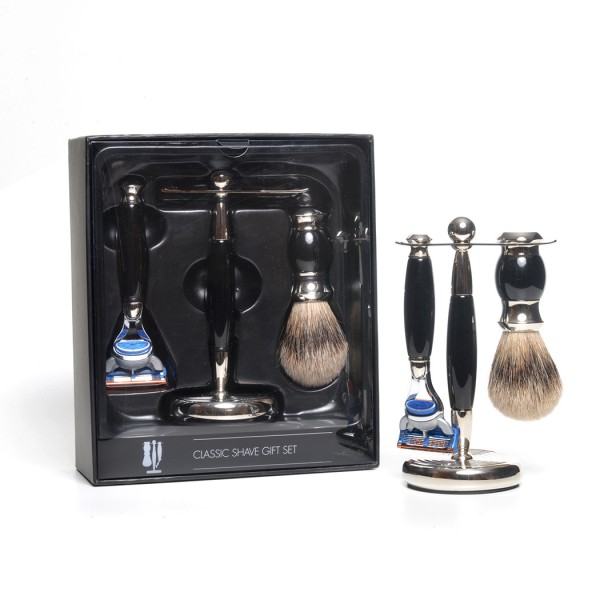 black-3pc-shaving-set-faux-ebony-silvertip-shaving-brush-fusion-razor-stand