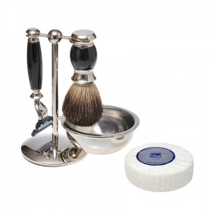 Home Black 4pc Set 3 Blade with Shave Refill Puck 300x300 Home