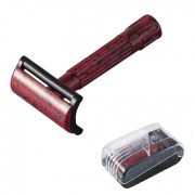 merkur-double-edge-razor-short-handle-redblack-with-box-10-blades-1